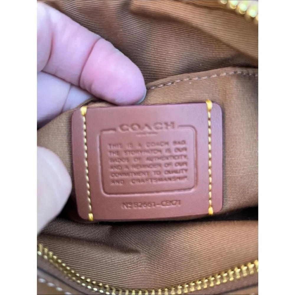 Coach Mini Carey Crossbody Bag In Haircalf With Cow Print Purse